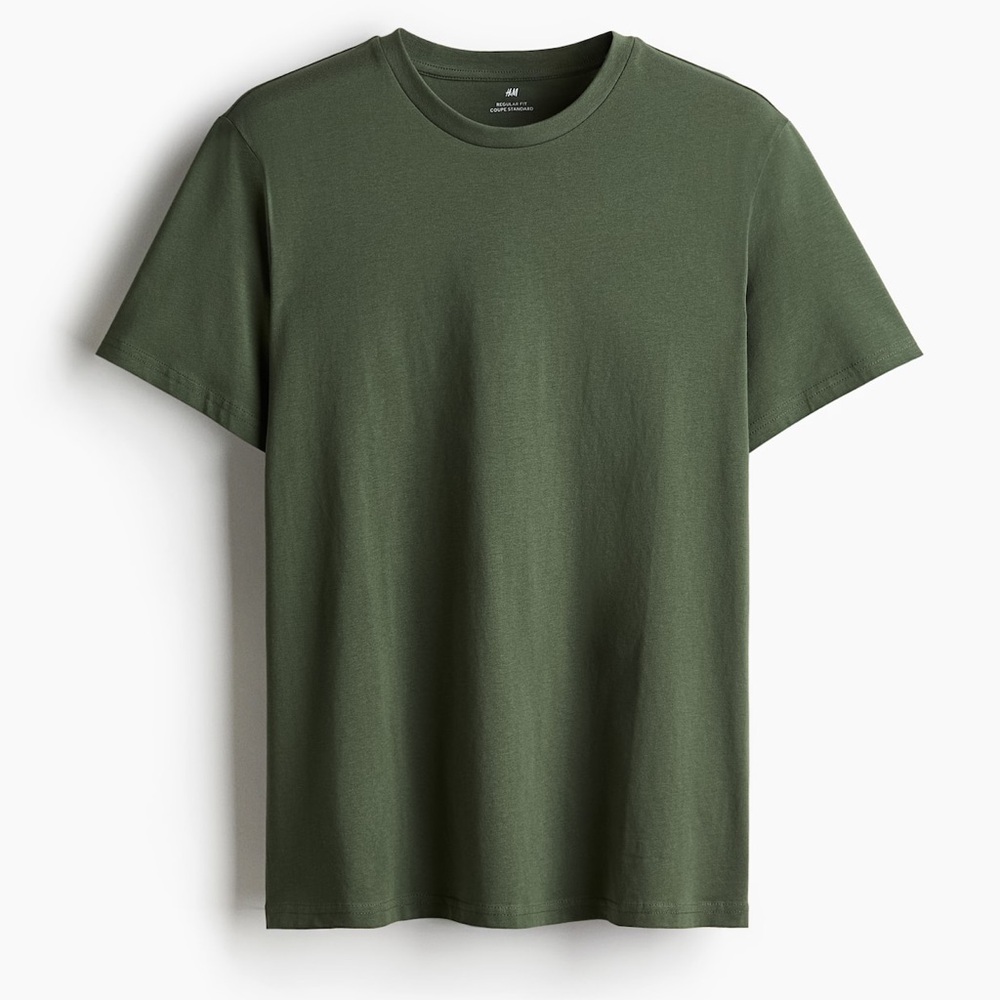 FREE w/ $10+ PURCHASE: H&M Regular Fit T-Shirt in Khaki Green
